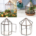 Freestanding Geometric Terrarium Metal Faceted Succulent Plants Planter Jewelry Candle Holder