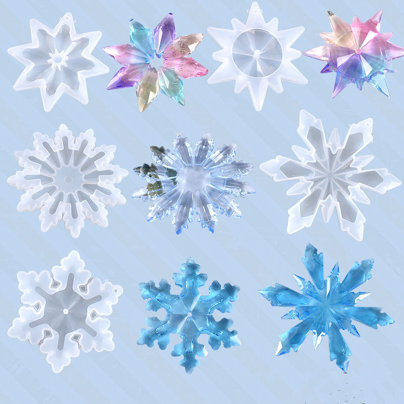 DIY UV Resin Mold Snowflake Pendant Jewelry Accessories Jewelry Tool Silicone Resin Moulds