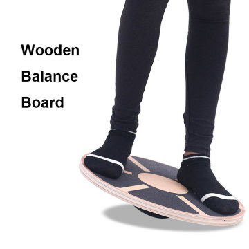 Wooden Balance Board Exercise Twist Board Home Gym Fitness Equipment Wobble Rotation Waist Twisting Sport Disc Non-slip Safety