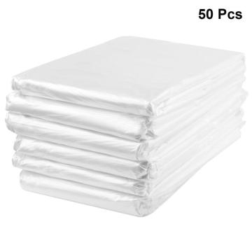 50pcs Disposable Kitchen Trash Bag Thickened Storage Bags Clear Recycling Bin Liners Bags Plastic Refuse Sacks