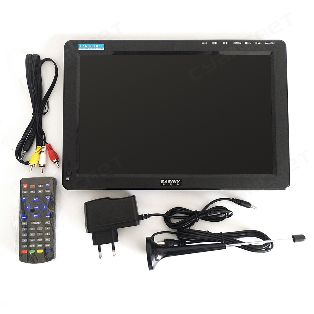 Portable TV DVB-T2 tdt 12 inch Television Digital and Analog mini small Car TV NS-1003D for Monitor Support HDMI PVR H.265 AC3
