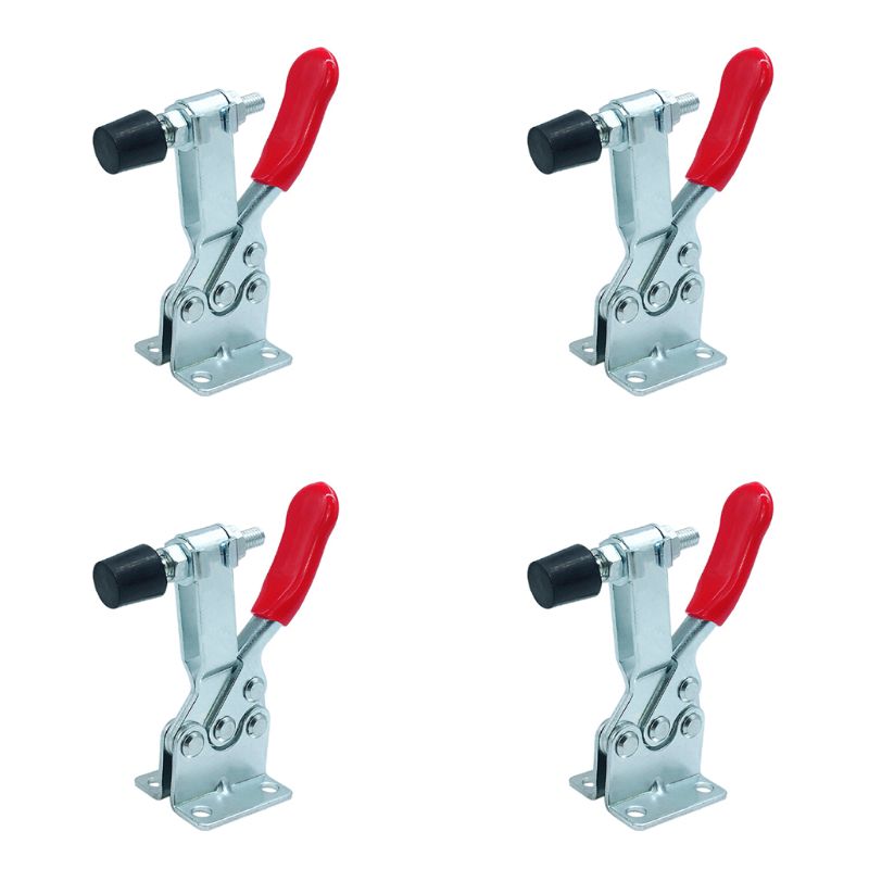 4 pcs Holding Capacity 220lbs(100Kg) Quick Release Vertical Type GH-201b Horizontal Toggle Clamp Hand Tool Set