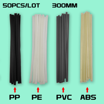 Plastic Welding Rods 300mm Length ABS/PP/PVC/PE Welding Sticks 5x2mm For Plastic Welder 50pcs