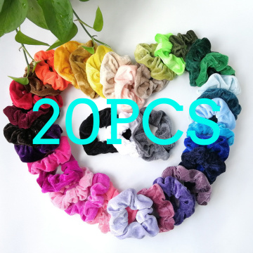 20/15/9PCS Fine Cheap Velvet Elastic Hair Bands Scrunchies Hair Rope for Women Girls Hair Grooming Accessories Whoelsale