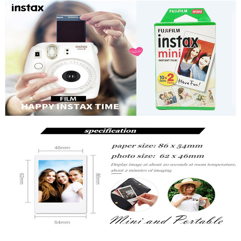 Fujifilm Instax Mini Film 10 20 30 40 50 60 80 100 Sheets 3 inch For mini 9 Polaroid FUJI Instant Camera Photo Mini 9 8 7s 70 90