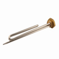 DN32 1-1/4" 42mm Thread Brass Flange Burrow Heating Element for Water Heater 1.5KW 220V