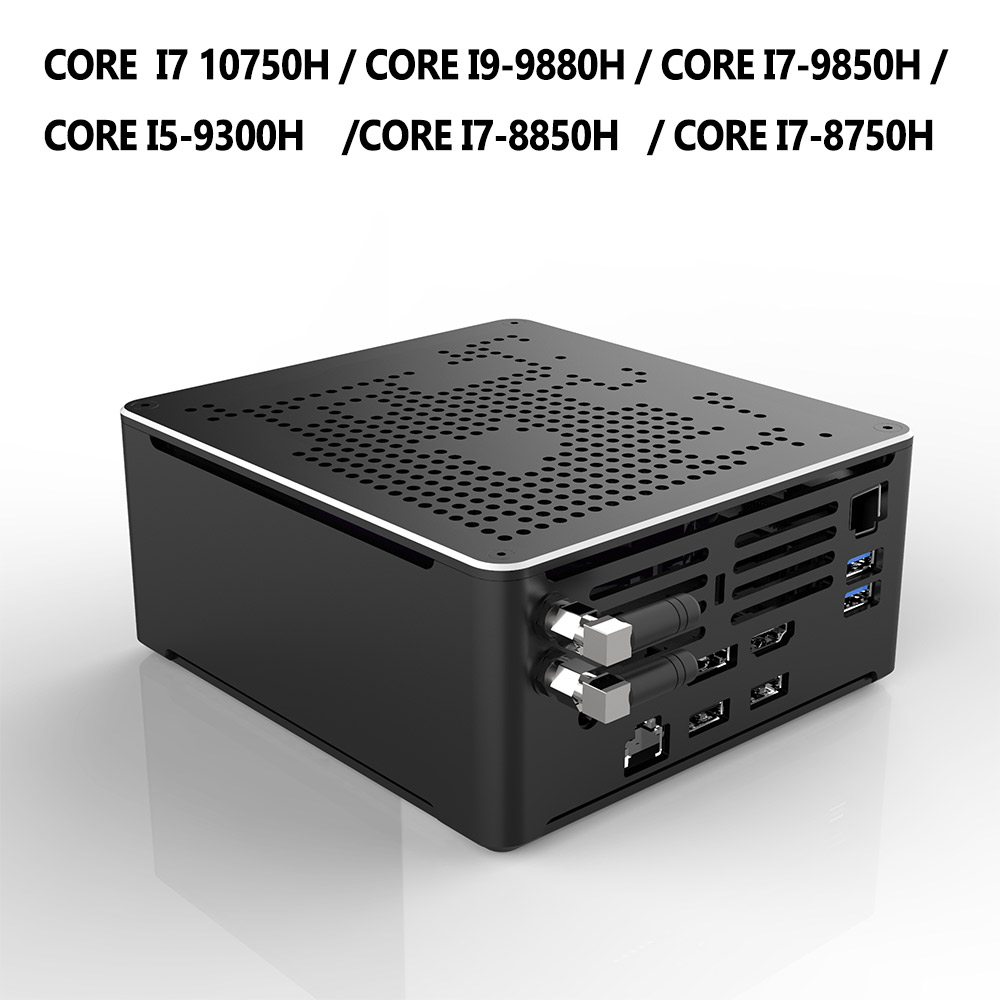 10th Gen Nuc i7 10750H i9 9880H 6 Core i5 Mini PC 2 Lan Windows 10 2*DDR4 2*M.2 NVME AC WiFi Gaming Desktop Computer 4K DP HDMI