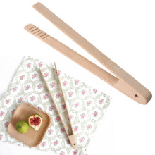Bamboo-Wooden Food Toast Tongs Toaster Bacon Sugar Ice Tea Tong Salad Tools Kitchen Dining Bar