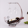 Newly Red Wine Rack Wine Glass Holder Shelf Bottle Rack Pirate Ship Goblet Decoration Racks