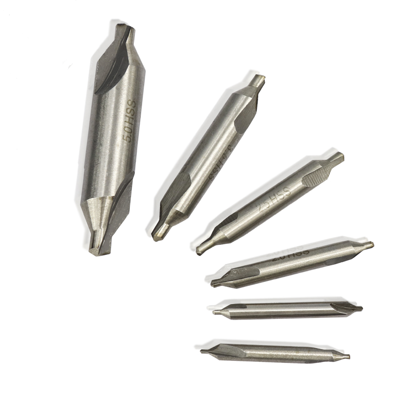 XCAN HSS Combined Center Drills 60 Degree Countersinks Angle Bit Set 1.0mm 1.5mm 2.0mm 2.5mm 3.5mm 5mm Metal Drill Bit