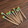 New Wave Pattern Bamboo Toothbrush Eco Friendly Bamboo Tooth Brush Soft Bristle Tip Charcoal Adults Oral Care Vegan Toothbrush