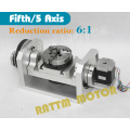 Fifthe 5th Axis CNC dividing head, A axis, rotation fifth axis (with chuck) 3 jaw chuck CNC engraving machine