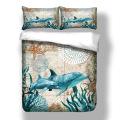 ancient marine octopus duvet cover set king queen double full twin single size bed linen set