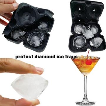 4 Grids Diamond Ice Cube Silicone Mold Ice-cream Dessert Cake Maker DIY Ice Cube Lattice Mould Household Kitchen Accessories