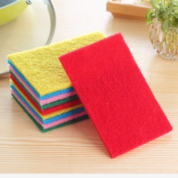 10pcs NEW Kitchen Home Scouring Scour Scrub Cleaning Pads Random Color 1set Sponges Brush