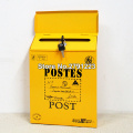 5 Colors Vintage Mail Box Case Metal Tin Newspaper Letter Mailbox Waterproof Post Box Lockable Box Garden Ornament