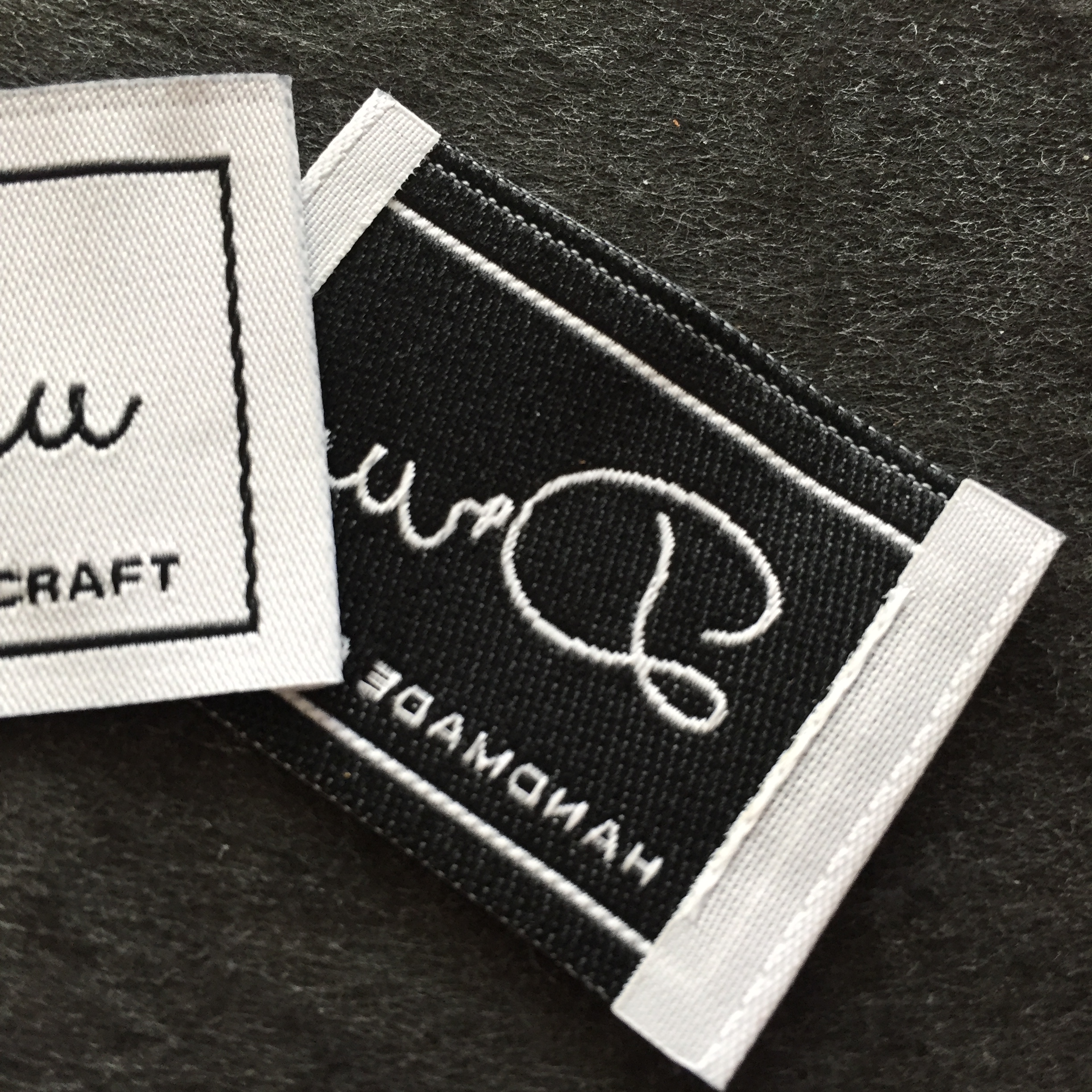 Customized Woven Labels Main Shirt Neck End Folding Garment Tag Label For Clothes
