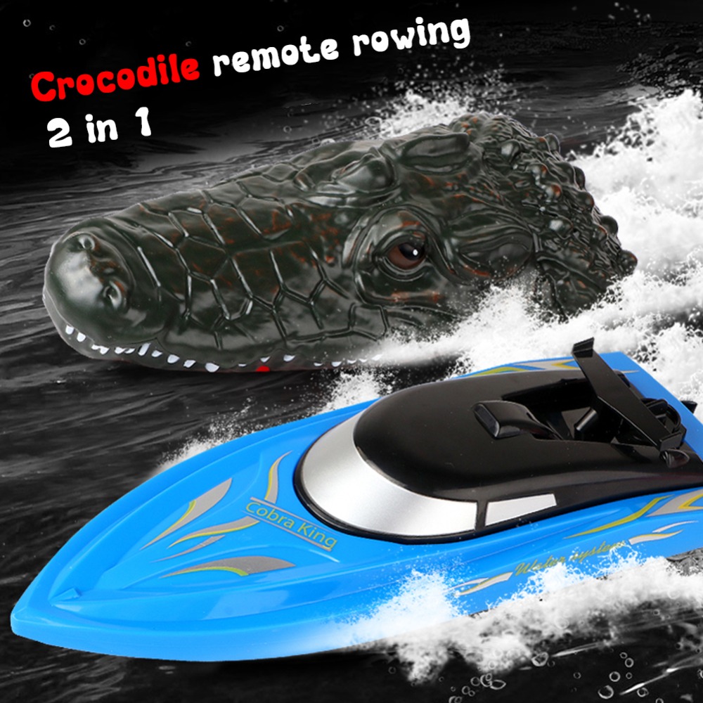 2.4GHz RC Boat With Animal Head Joke Prank fun water toy Model electronic Simulation outdoor Racing Boat Toys for children
