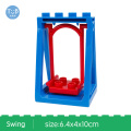 Duplos Blocks Amusement Park Accessory Slide Ladder Swing Seesaw Carousel Big Large-particle City Building Blocks Bricks DIY Toy