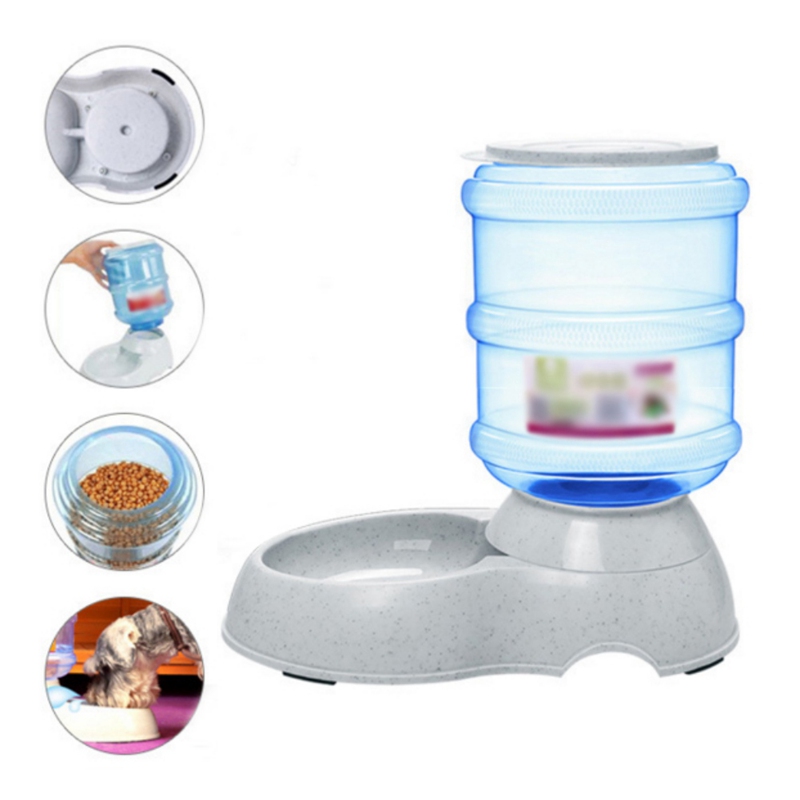 Dog Cat Automatic Feeder Drinking Bowl Water Feeding Large Capacity Dispenser Pet Product Supplies Puppy Accessories