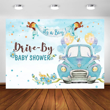 Drive By Baby Shower Decoration Backdrop Drive Through Social Distancing Boy Baby Shower Photo Background Supplies