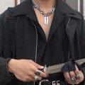 Punk Hip Hop Barbed Wire Brambles Link Chain Choker Necklace Men Vintage Chunky Thick Necklace Silver Color Women Goth Jewelry