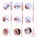 7-18Pcs/Set Rose Gold Nail Clippers Pedicure Set Nail Clippers Scissors File Tweezers Multi-function Nail Art Pedicure Tool Set