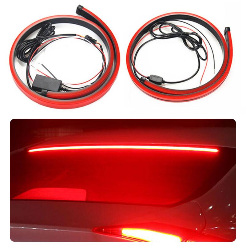 12V Car LED Strip Brake Lights Universal Rear Tail Warning Flashing Light DRL Daytime Running Light Auto Product Car Accessories