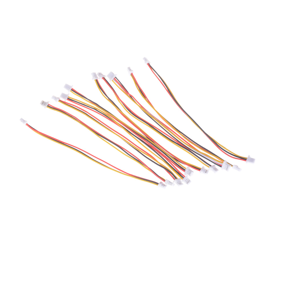 High Quality 10X Mini Micro SH 1.0mm 3-Pin JST Double Connector Plug Wires Cables 100MM