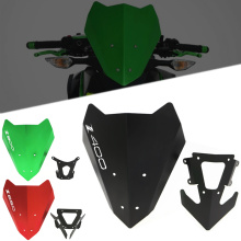 For Kawasaki Z400 Z650 Z900 Z 400 650 900 CNC Aluminum Motorcycle Accessories Windshield Windscreen Deflectors Z400 With logo