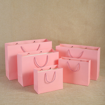 Pretty Pink Kraft Gift Bag Mini Gift Bag for Birthday Weddings Christmas Holidays Graduation Baby Showers Gift Bag Shopping Bags