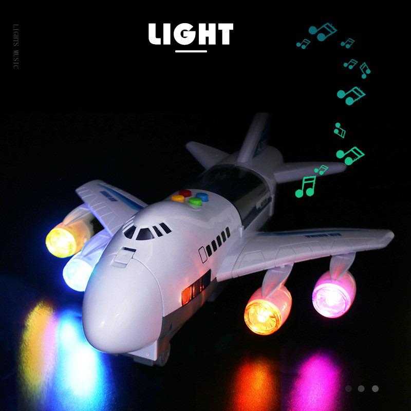 Music Story Inertia Baby Toy Airplane Simulation Passenger Aircraft Baby Music Flash Early Education Educational Toy Airplane