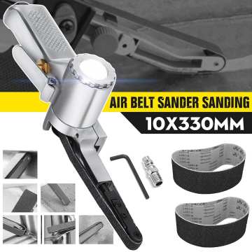3/8'' Air Belt Sander + Sanding Belts For Air Compressor Sanding Pneumatic Tool