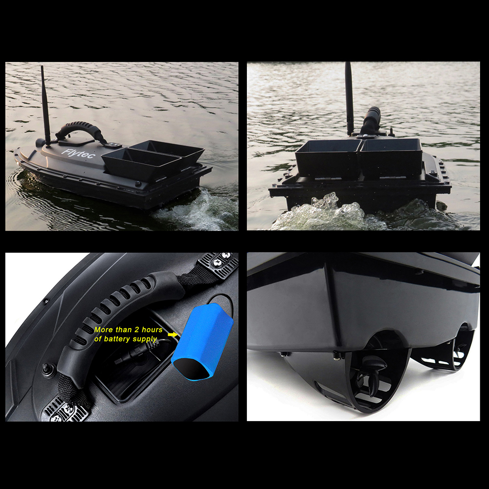 Flytec V500/2011-5 Fishing Bait RC Boat Fish Finder 5.4km/H Maximum Speed Double Motor Design Waterproof Boats RC Toys Gifts