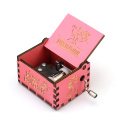 Pink Panther Music Box Hand Crank Carved Wooden Musical Box,Musical Gift,Play Pink Panther Theme wooden music box