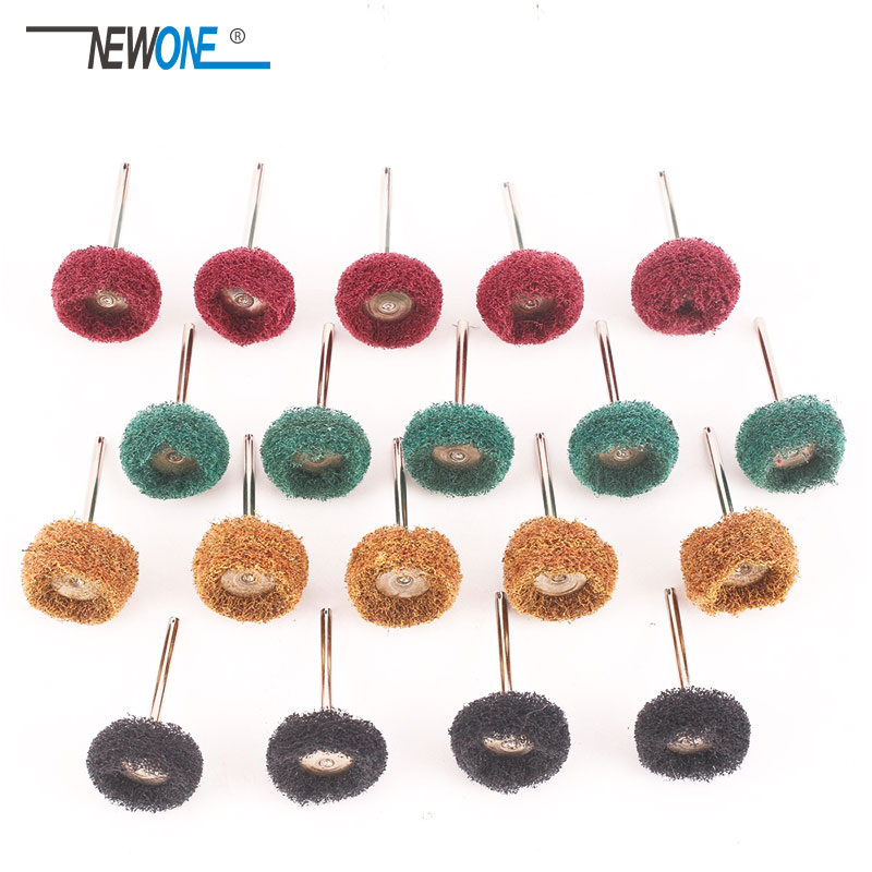25 Pieces 1/8" 3.2mm Shank Abrasive Wheel Buffing Polishing Metal Surface Wheels fits Rotary Tool Dremel Accessories