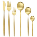 Rose Gold Matte 36Piece Flatware Cutlery Set 304 Stainless Steel Dinnerware Set Fork Teaspoon Silverware Set Kitchen Tableware