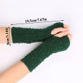Women Woolen Gloves Half Finger Arm Cover Riding Knitted Korean Cold Protection Short Fingerless Mittens Hand Warmer Winter