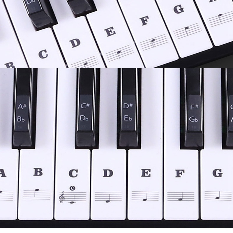 88/61/54/49 Keyboard Sticker Universal Piano Transparent Sticker Keyboard Keyboard Hand Roll Piano Key Sticker