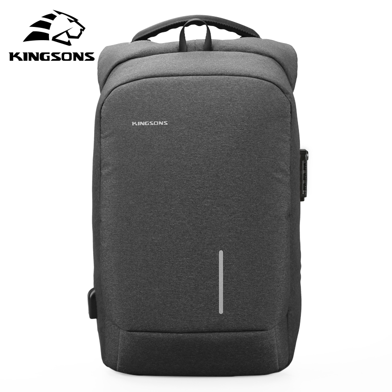 Kingsons New Laptop Backpacks with External USB Charging Laptop Backpack for Men and Women Business Travel Anti-thef Mochila
