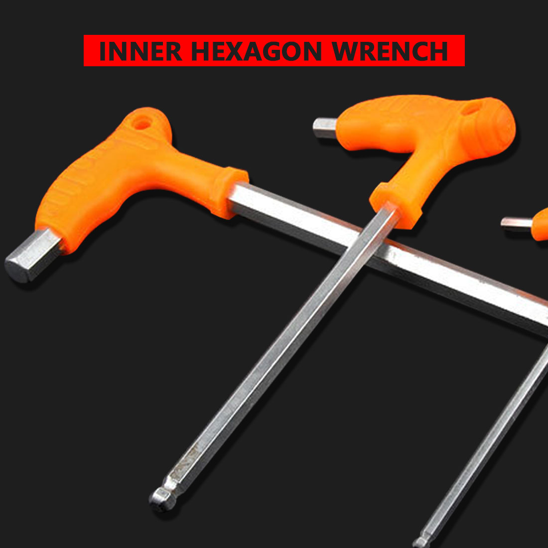 T Handle allen Hex Key Wrench Spanner 2.5/3/4/5/6/8mm High-carbon Steel Inner Hexagon Wrench Hand Tool