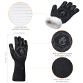 1 Pair Lower Than 800℃ Gloves Heat Resistant Thick Silicone Cooking Baking Barbecue Oven Gloves BBQ Grill Mittens Kitchen Home