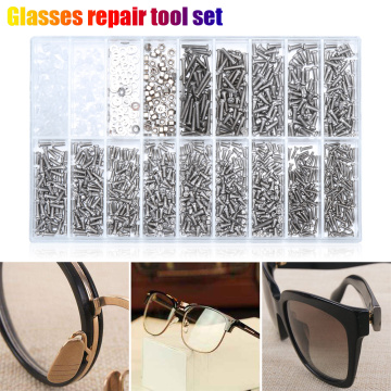 1000Pcs Spectacles Sunglasses Repair Screw Nut Screwdriver Assorted Kit Glasses Watches Repair Tool Kit Fashion Accessories