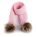 Winter Children Scarf Cute Pompom Kids Boys Girls Scarves Solid Color Knitted Warm Neckerchief