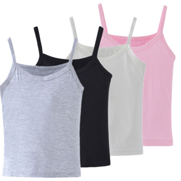 2020 New Summer Kids Underwear Modal Girls Tanks Tops Pure Color Vest Children Camisole Tee Undershirt 2-12 Years