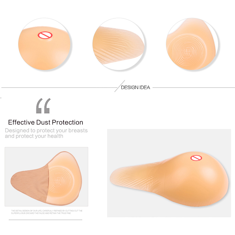 ONEFENG Beautiful Ladies Breast Form Silicone Artificial Boob for Breast Cancer Women Lengthened Shaped 180-280g/pc