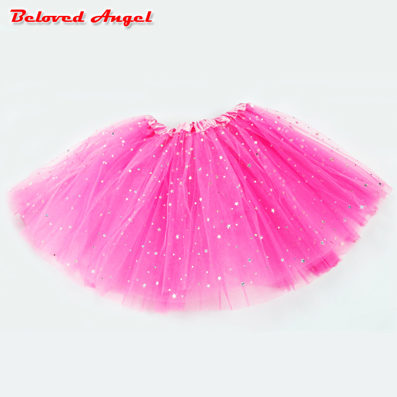 2019 Children's Clothing Girls Tutu Skirts Baby Fashion Pettiskirt Star Print Mesh Princess Girls Ballet Dancing Party Skirt