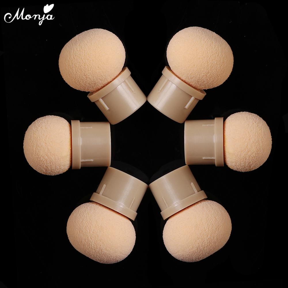 Monja 6/10pcs/set Nail Art Sharp Round Color Gradient Blooming Design Transfer Sponge Head Dotting Replace Gradual Manicure Tool