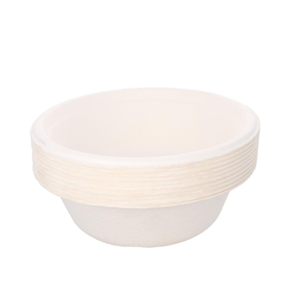 Natural Disposable Paper Bowl Eco-Friendly Biodegradable Made Of Paper Compostable Bowl Safe For Use In Hot And Cold Microwav