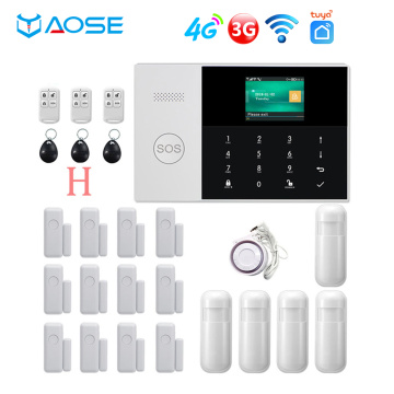 YAOSE PG105 4G & 3G Tuya Alarm System PIR Wireless Siren Home Burglar Security Alarm Smart Home Kit SmartLife App Remote Control